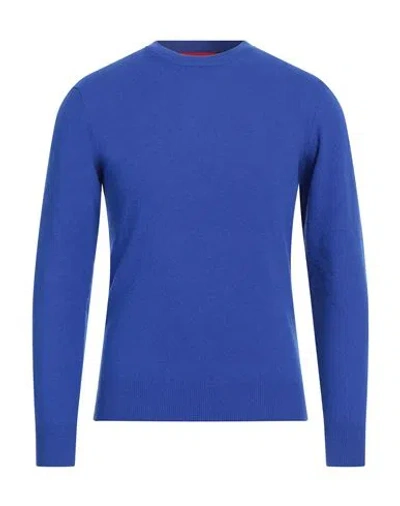 Altea Man Sweater Blue Size S Virgin Wool In Blue