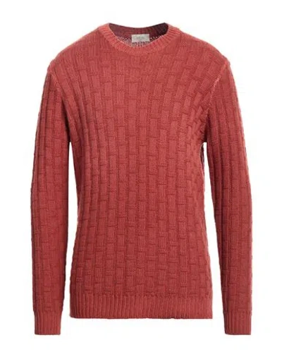 Altea Man Sweater Brick Red Size Xl Virgin Wool
