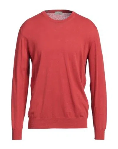 Altea Man Sweater Orange Size S Virgin Wool In Red