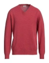 Altea Man Sweater Brick Size Xl Virgin Wool In Red