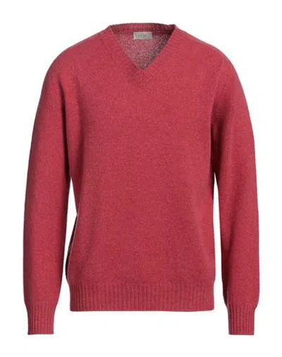 Altea Man Sweater Brick Size Xl Virgin Wool In Red