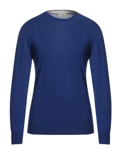 Altea Man Sweater Bright Blue Size M Cotton In Blue