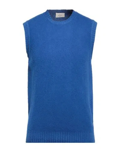 Altea Man Sweater Bright Blue Size M Virgin Wool