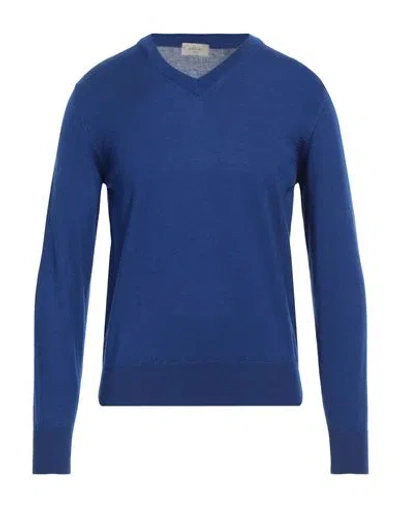 Altea Man Sweater Bright Blue Size S Virgin Wool In Blue