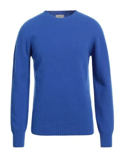 Altea Man Sweater Bright Blue Size M Virgin Wool, Cashmere