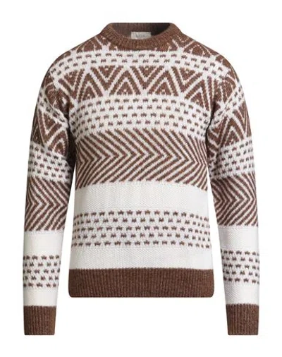 Altea Man Sweater Brown Size L Virgin Wool, Alpaca Wool, Cotton