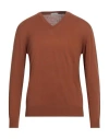 Altea Man Sweater Brown Size M Linen, Cotton