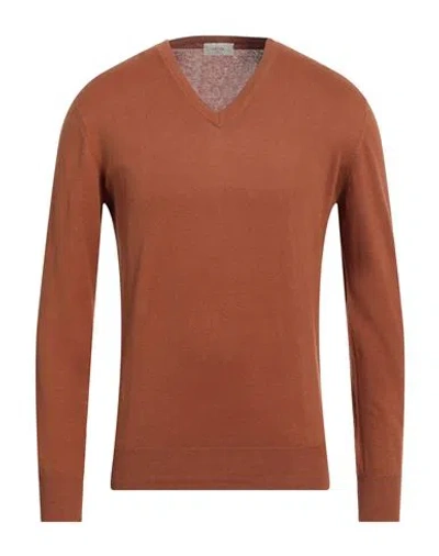 ALTEA ALTEA MAN SWEATER BROWN SIZE M LINEN, COTTON