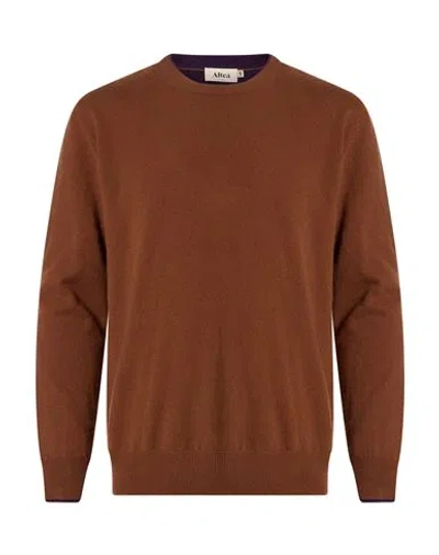 Altea Man Sweater Brown Size S Virgin Wool
