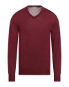 Altea Man Sweater Burgundy Size L Virgin Wool In Red