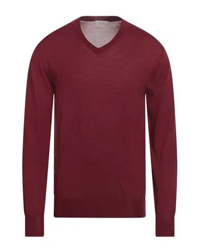 Altea Man Sweater Burgundy Size L Virgin Wool In Red