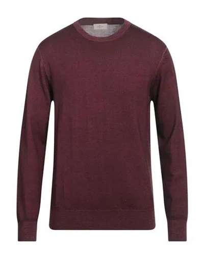 Altea Man Sweater Burgundy Size L Virgin Wool In Red