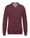 Altea Man Sweater Burgundy Size M Virgin Wool In Red