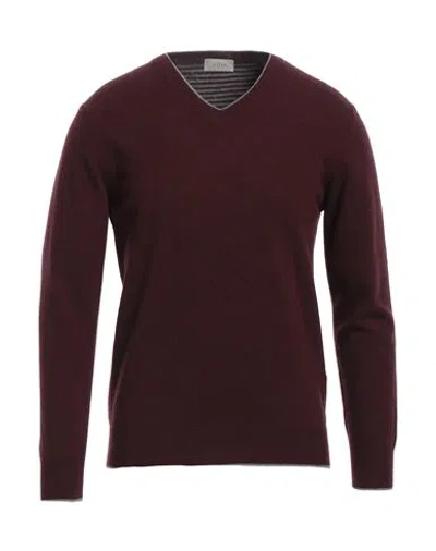 Altea Man Sweater Burgundy Size M Virgin Wool