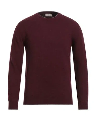 Altea Man Sweater Burgundy Size M Virgin Wool In Red