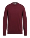 Altea Man Sweater Burgundy Size S Virgin Wool In Red