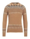 Altea Man Sweater Camel Size L Acrylic, Alpaca Wool, Virgin Wool In Beige