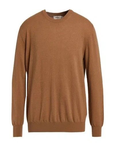 Altea Man Sweater Camel Size L Virgin Wool In Multi
