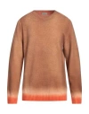 Altea Man Sweater Camel Size Xl Virgin Wool, Cashmere In Beige