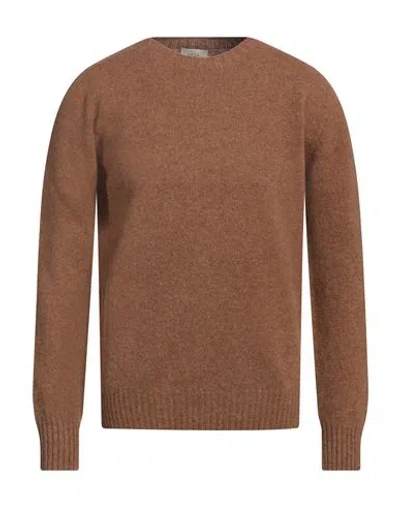Altea Man Sweater Camel Size Xxl Virgin Wool In Beige