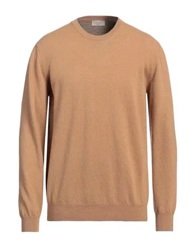 Altea Man Sweater Camel Size Xxl Virgin Wool In Beige