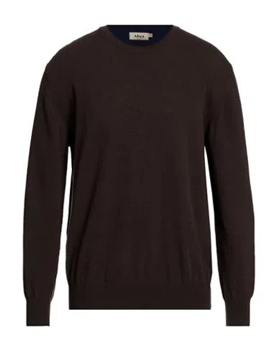 Altea Man Sweater Chocolate Brown Size M Virgin Wool