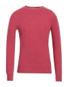 Altea Man Sweater Coral Size L Virgin Wool In Red