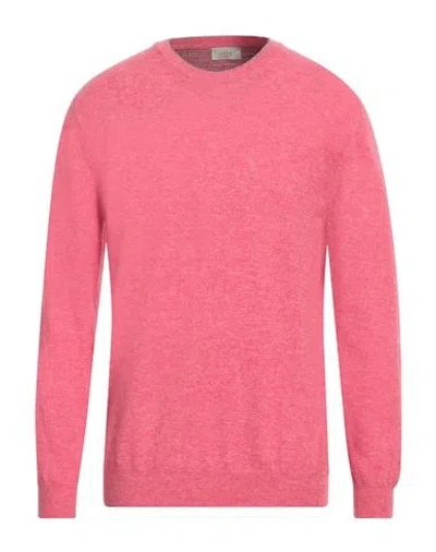 Altea Man Sweater Coral Size M Virgin Wool In Red