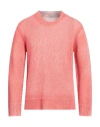 Altea Man Sweater Coral Size S Linen In Red