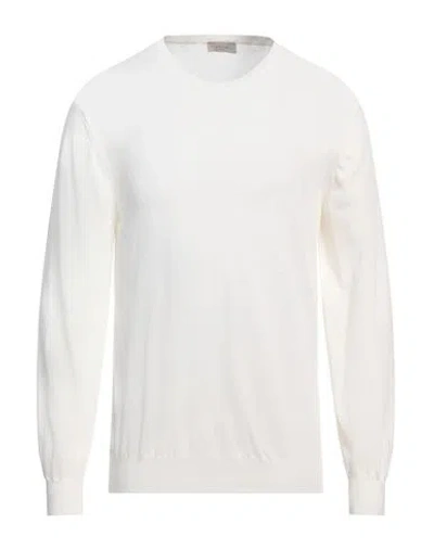 Altea Man Sweater Cream Size L Cotton In White