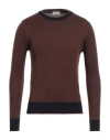 Altea Man Sweater Dark Brown Size L Virgin Wool