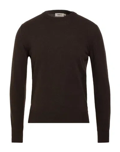 Altea Man Sweater Dark Brown Size L Virgin Wool