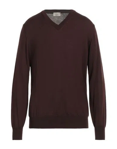 Altea Man Sweater Dark Brown Size S Virgin Wool