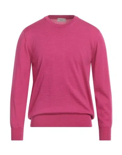 Altea Man Sweater Fuchsia Size L Virgin Wool In Pink