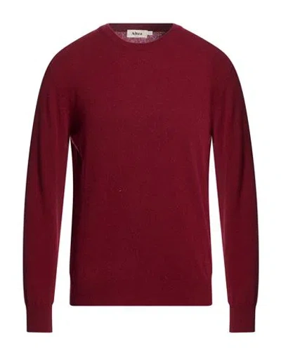 Altea Man Sweater Garnet Size L Virgin Wool In Red