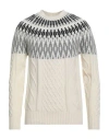 Altea Crew Neck Norvegese Cashmere Blend Sweater In White