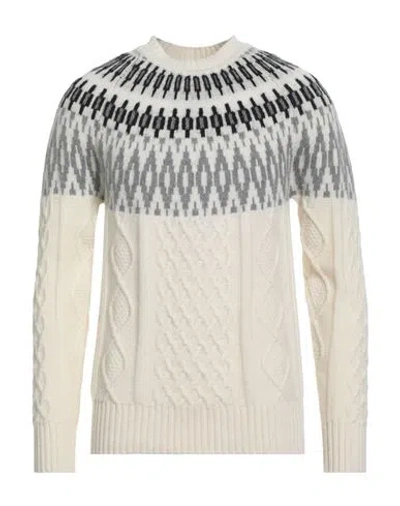 ALTEA ALTEA MAN SWEATER IVORY SIZE L VIRGIN WOOL, CASHMERE, MOHAIR WOOL