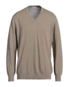 Altea Man Sweater Khaki Size Xxxl Linen, Cotton In Beige