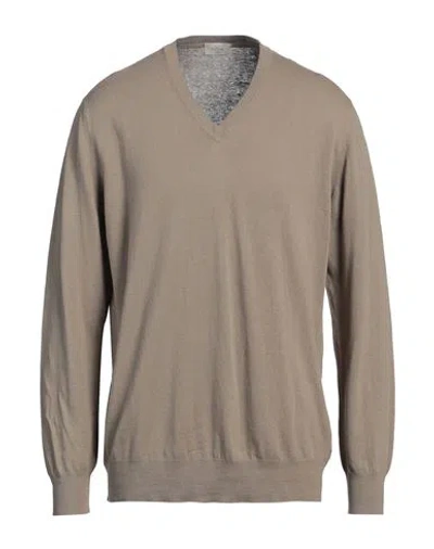 Altea Man Sweater Khaki Size Xxxl Linen, Cotton In Beige