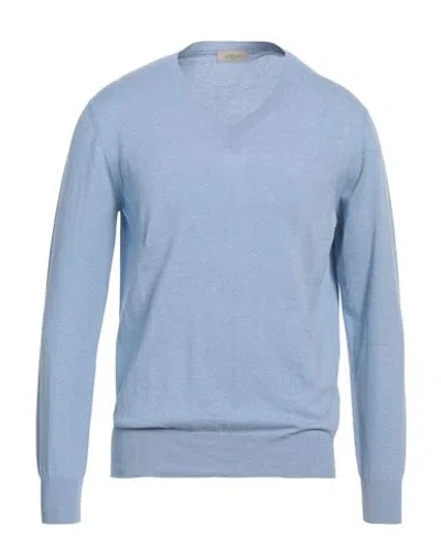 Altea Man Sweater Light Blue Size M Cotton