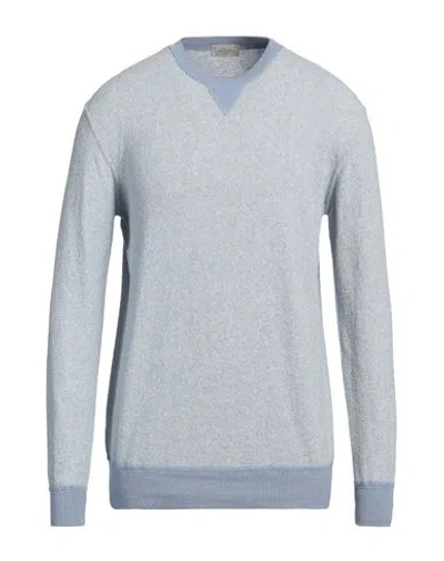Altea Man Sweater Light Blue Size Xxl Cotton, Polyamide