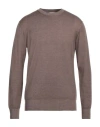 Altea Man Sweater Light Brown Size Xxl Virgin Wool In Beige