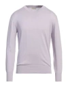 Altea Man Sweater Lilac Size L Lyocell, Cotton In Purple