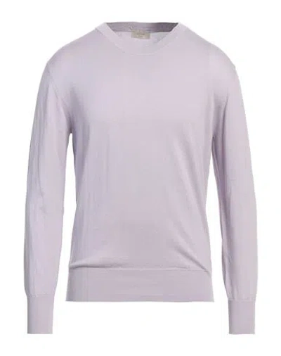 Altea Man Sweater Lilac Size L Lyocell, Cotton In Purple