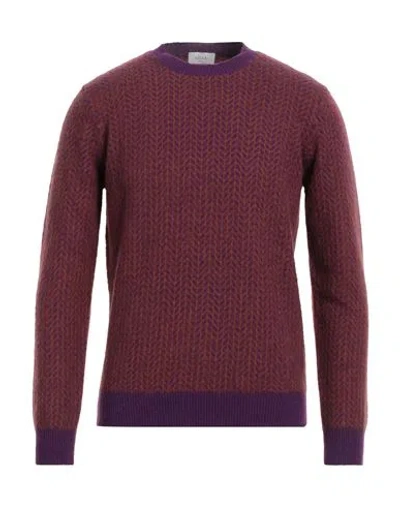 Altea Man Sweater Mauve Size S Virgin Wool, Polyamide In Purple