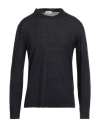 Altea Man Sweater Midnight Blue Size L Linen, Lyocell In Blue