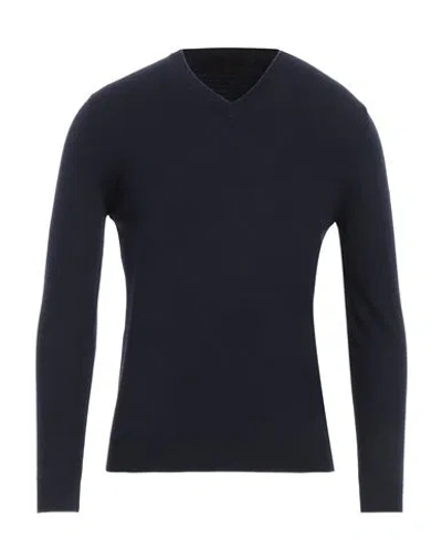 Altea Man Sweater Midnight Blue Size S Virgin Wool In Black