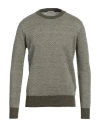 Altea Man Sweater Military Green Size L Linen In Green