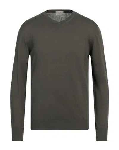 Altea Man Sweater Military Green Size L Linen, Cotton