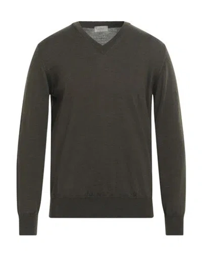 Altea Man Sweater Military Green Size L Virgin Wool In Green